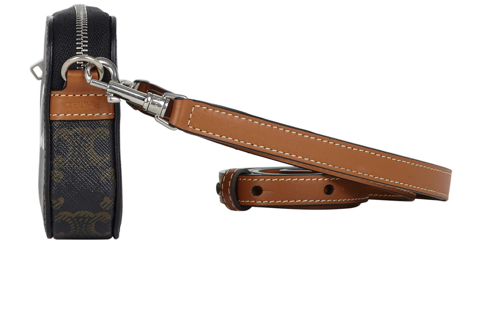 Triomphe Horizontal Pouch, &pound;550, Handbags, Brown, Canvas, Bottom view